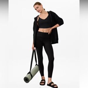 ATHLETA Elation Ultra High Rise Rib Legging Black